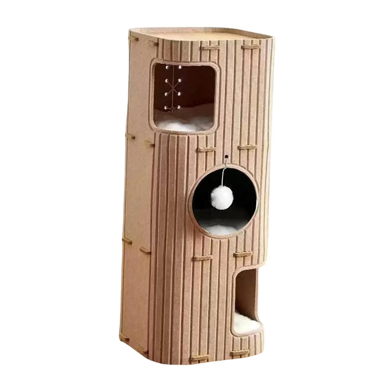Felt Cat House Cat Tree Cute, Multipurpose, Playhouse for Indoor Cats Kittens, Play Rest Hide, Pet Supplies Hideaway