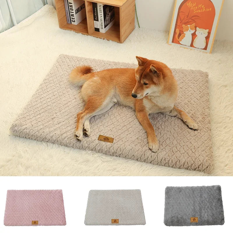 Memory Foam Pet Bed with Removable Washable Faux Fur Cover Orthopedic Waterproof Dog Bed for Crate Anti-Slip Bottom Dog Beds