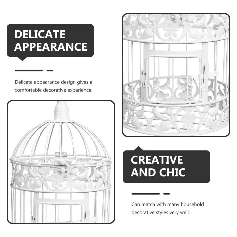 Decorative Metal Bird Cage - European Iron Birdcage for Wedding & Home