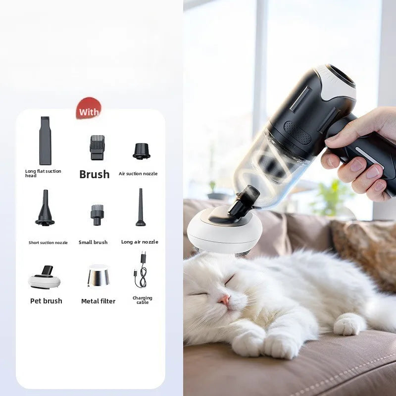 Rechargeable Grooming Tool Pro-Grade 39000Pa Pet Hair Vacuum Wireless for Cats Dogs with Anti-Tangle Tech Household Car Use