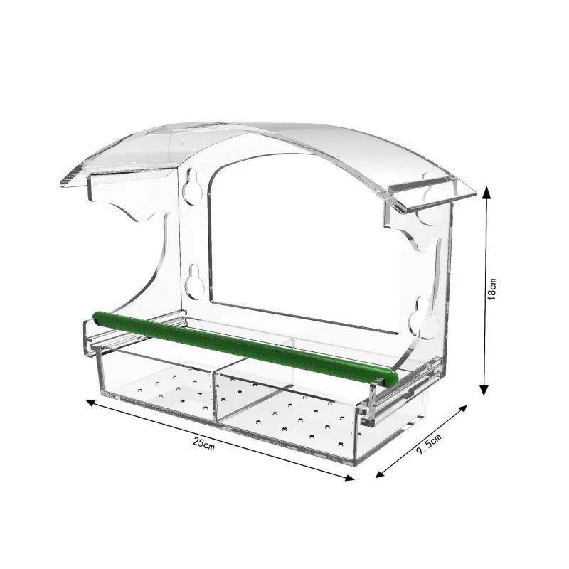Luxury Parrot Cage - Large Transparent Acrylic Cage for Cockatiels & Budgies
