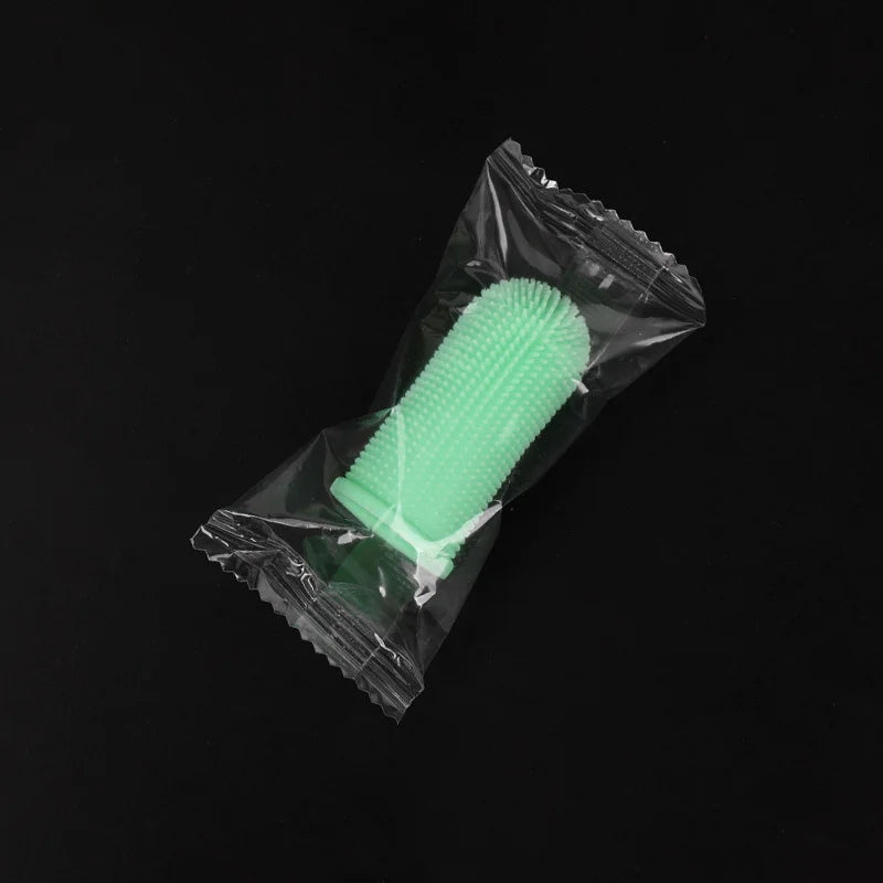 Pet Finger Toothbrush Kit - Dental Care Tool for Small, Medium, Large Dogs & Cats with Gentle Cleaning & Vet-Approved Design