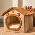 Cozy Pet Cave House - Foldable Washable Bed for Cats & Small Dogs