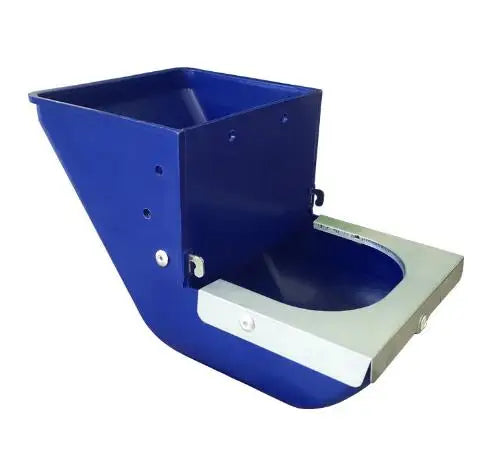 Blue Rabbit Feed Box - Hanging Hopper for Bunnies, Guinea Pigs & Hamsters