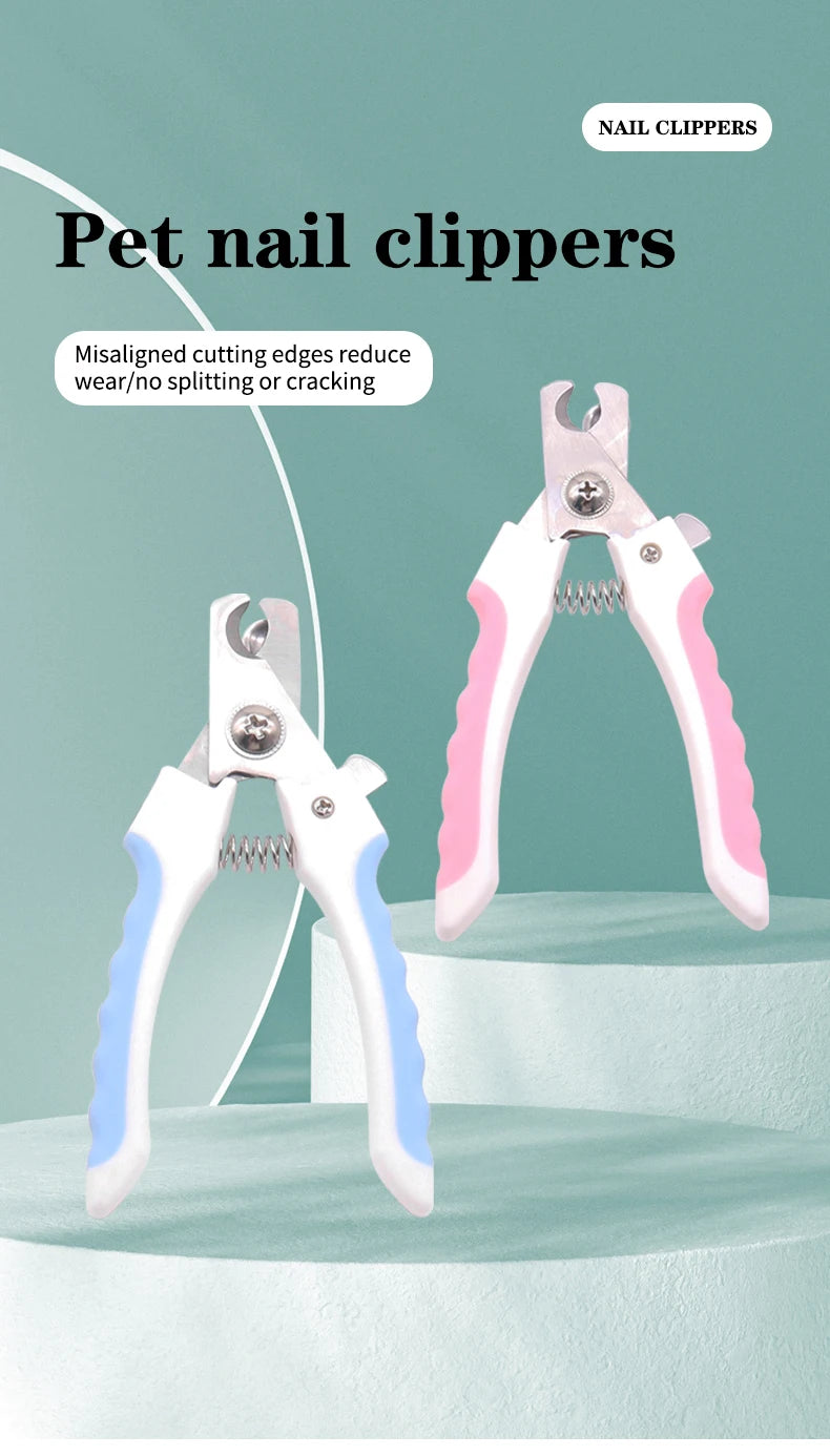 Pet Nail Clippers Professional Dog Cat Nail Trimmer Labor Saving Multifunctional Nail Cutter Pet Grooming Supplies