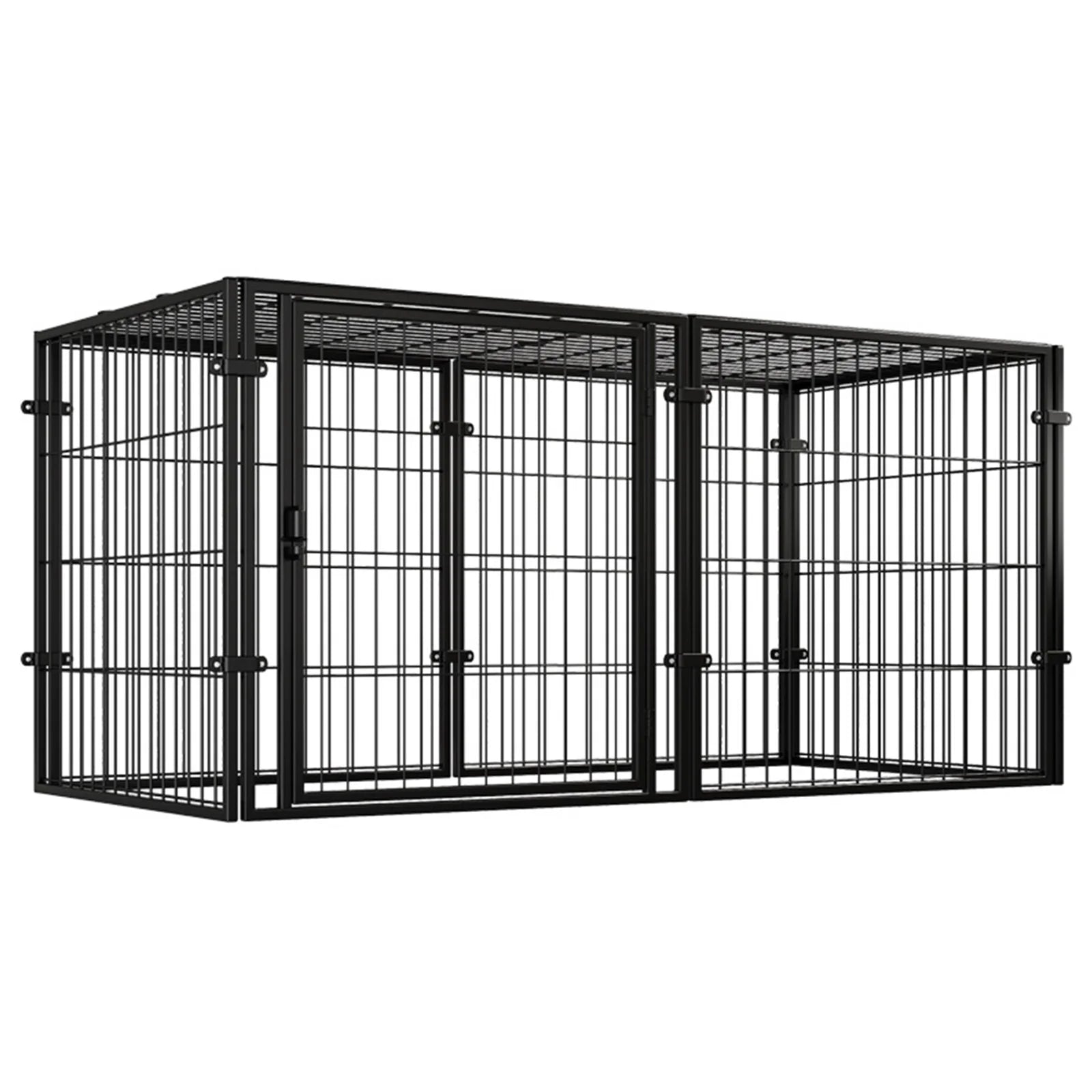 48" Heavy Duty Wire Dog Crate - Stackable Kennel with Door