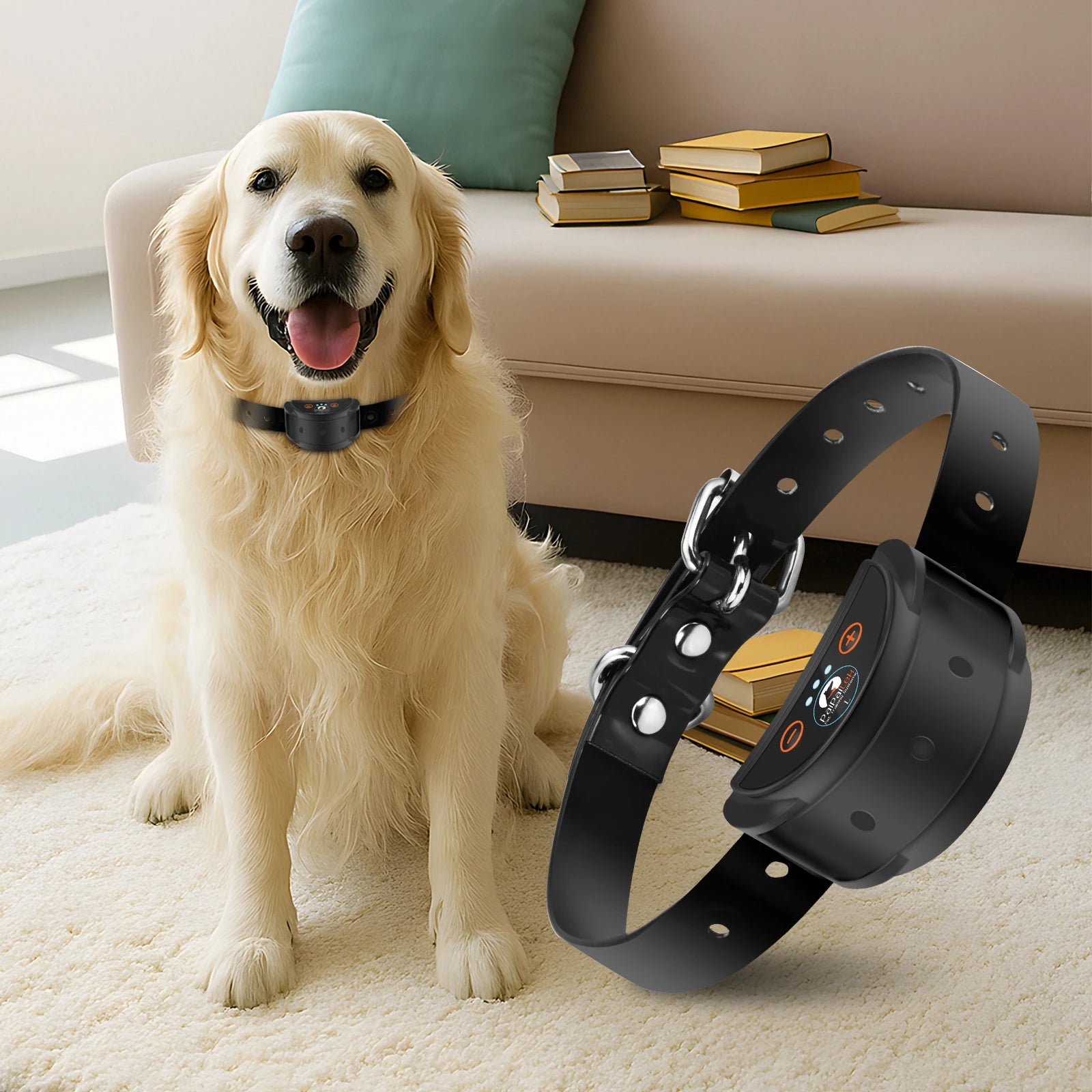 Big Dog Bark Collar - Automatic Anti-Bark Training Collar with Beep & Shock Modes for Large Dogs