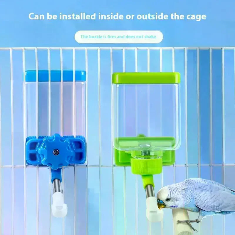 Automatic Bird Water Dispenser - Hanging Cage Waterer for Parrots & Small Birds