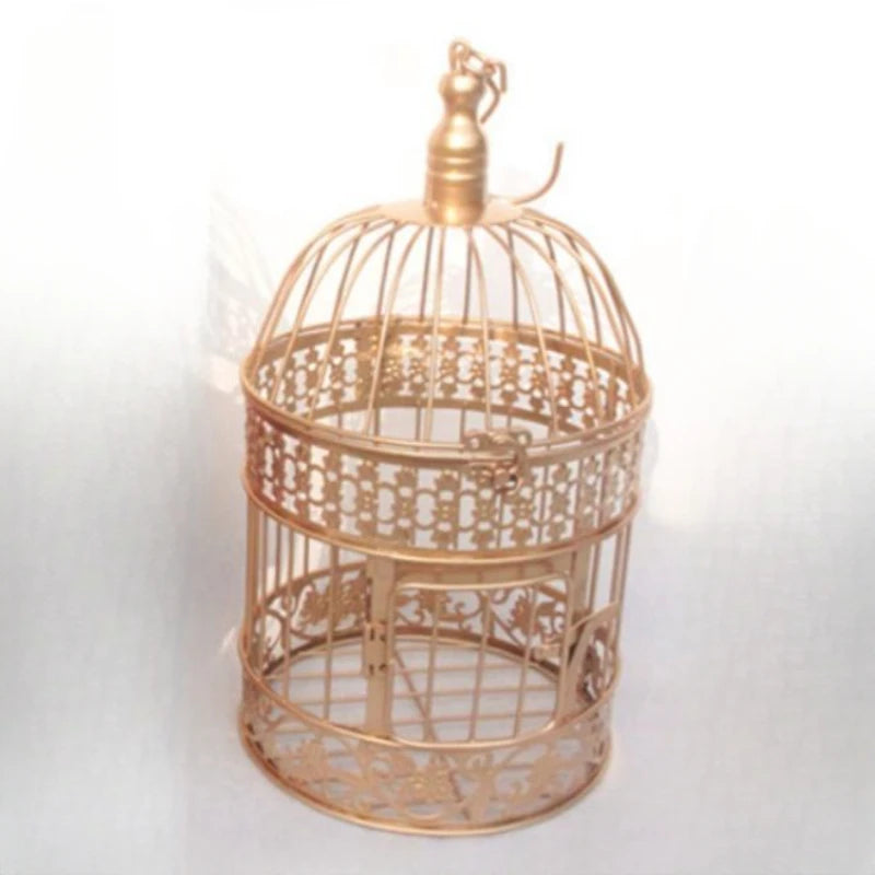 Decorative Iron Bird Cage - European Style Hanging Frame for Wedding & Home Decor