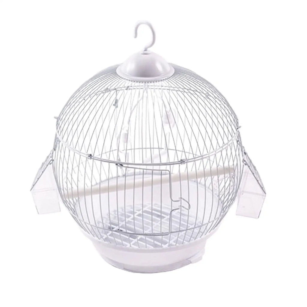 Hanging Bird Cage with Food Cup & Stand - Large Cage for Macaws, African Greys & Parrots