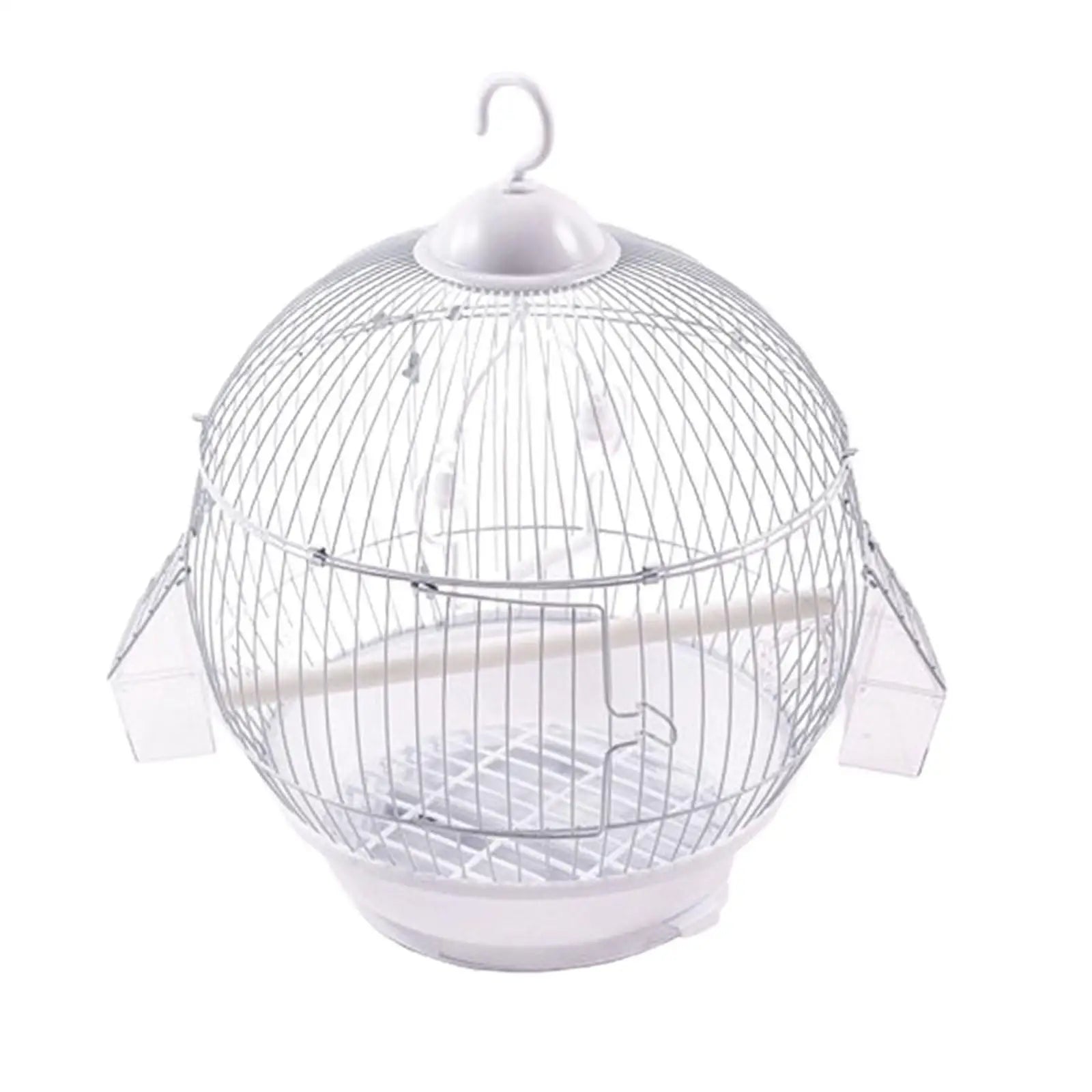 Hanging Bird Cage with Food Cup & Stand - Large Cage for Macaws, African Greys & Parrots