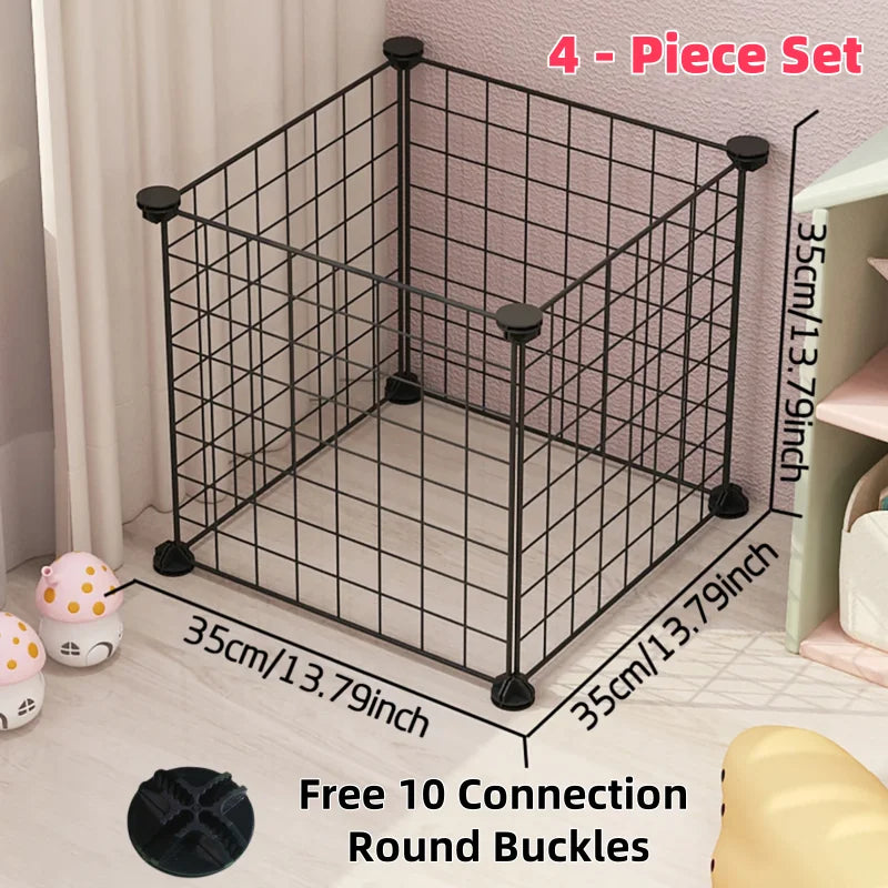 Modular Pet Fence Panels - Wire Mesh Enclosure for Small Pets