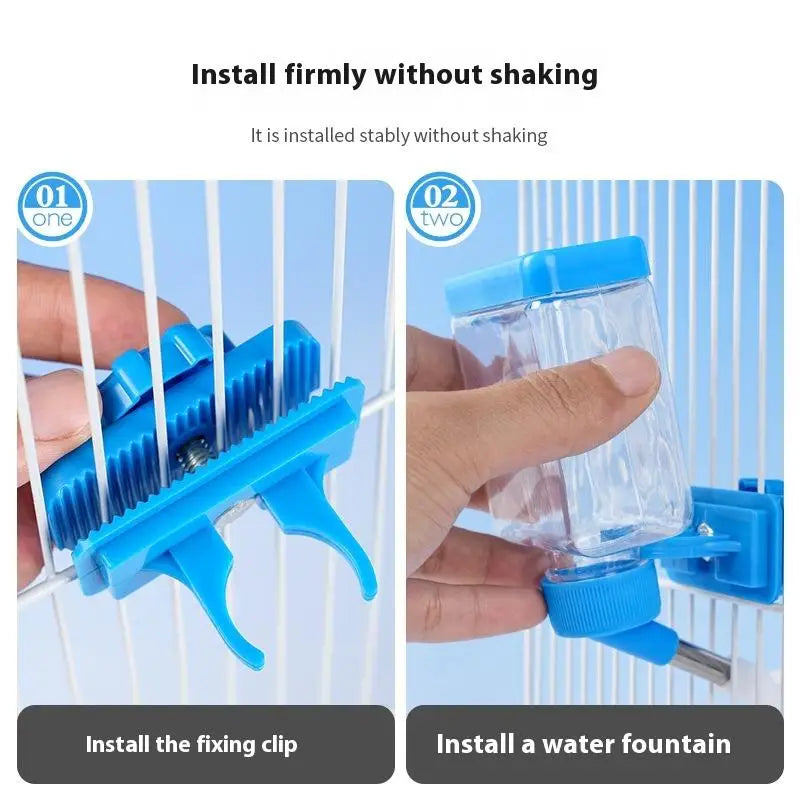 Automatic Bird Water Dispenser - Hanging Cage Waterer for Parrots & Small Birds