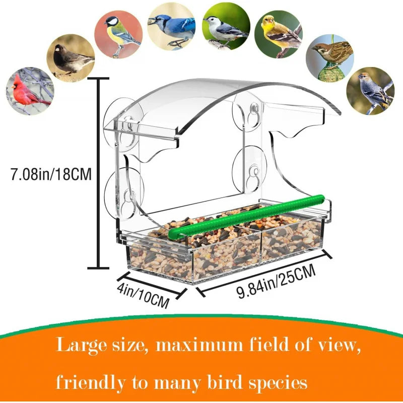 Luxury Parrot Cage - Large Transparent Acrylic Cage for Cockatiels & Budgies