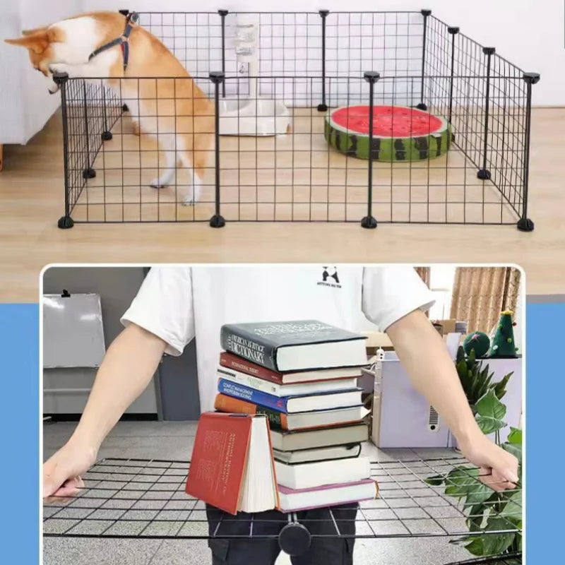 Modular Pet Fence Panels - Wire Mesh Enclosure for Small Pets
