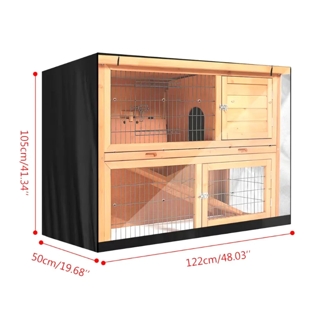 Waterproof Rabbit Hutch Cover - Breathable 210D Oxford Cloth