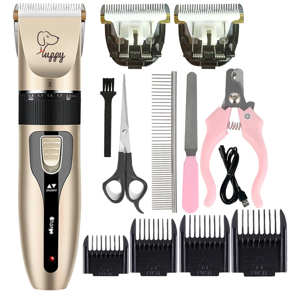 Professional Pet Grooming Clipper - Cordless Rechargeable Hair Trimmer for Dogs, Cats & Rabbits