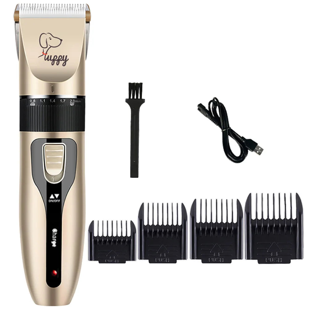 Professional Pet Grooming Clipper - Cordless Rechargeable Hair Trimmer for Dogs, Cats & Rabbits