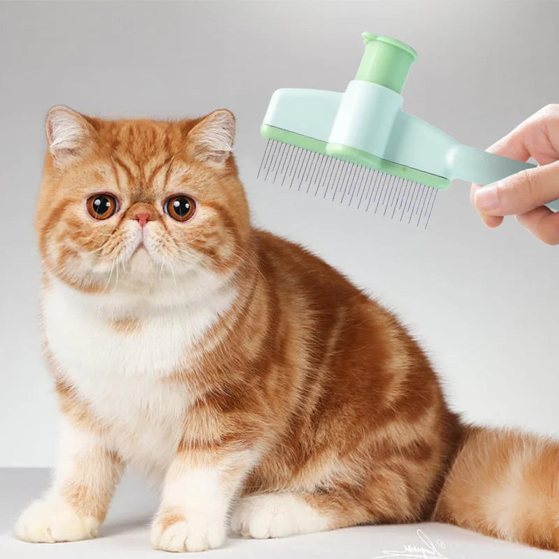 Professional Cat Grooming Massage Brush - Detangling Comb & Hair Removal Tool for Cats & Kittens