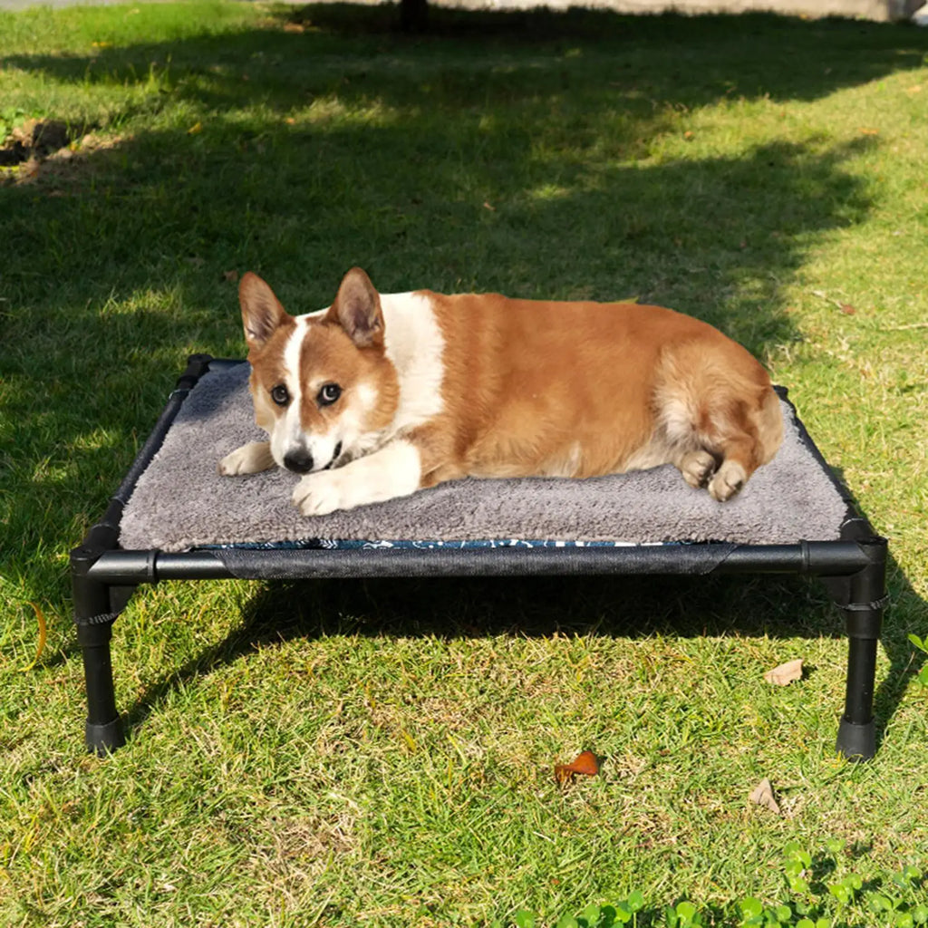 Outdoor Dog Bed Portable Breathable Dog Cot For Camping Or Beach Off The Ground Moisture-proof Detachable Pet Bed