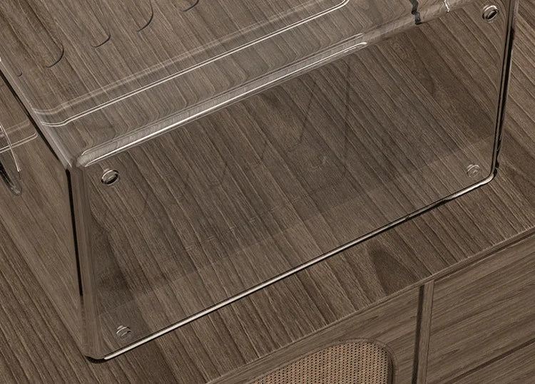 Acrylic Hamster Cage Transparent Habitat with Silent Running Wheel Large Space Enclosure for Hamster Easy-Clean Animal Home