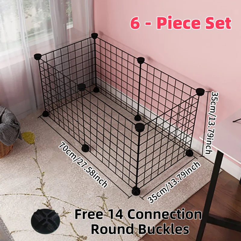 Modular Pet Fence Panels - Wire Mesh Enclosure for Small Pets