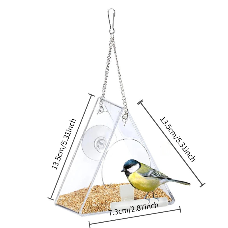 Luxury Parrot Cage - Large Transparent Acrylic Cage for Cockatiels & Budgies