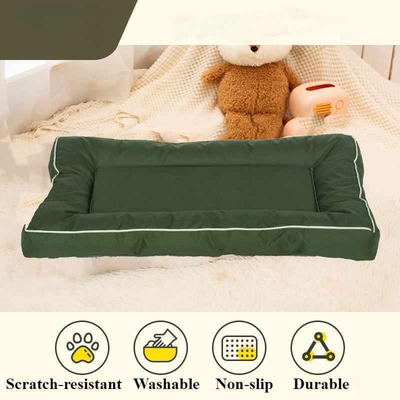 Waterproof Dog Bed Oxford Pet Cushion for All Seasons Thickened Memory Foam Filling Bite-resistant Pet Mat Pet Supplies 강아지 방석
