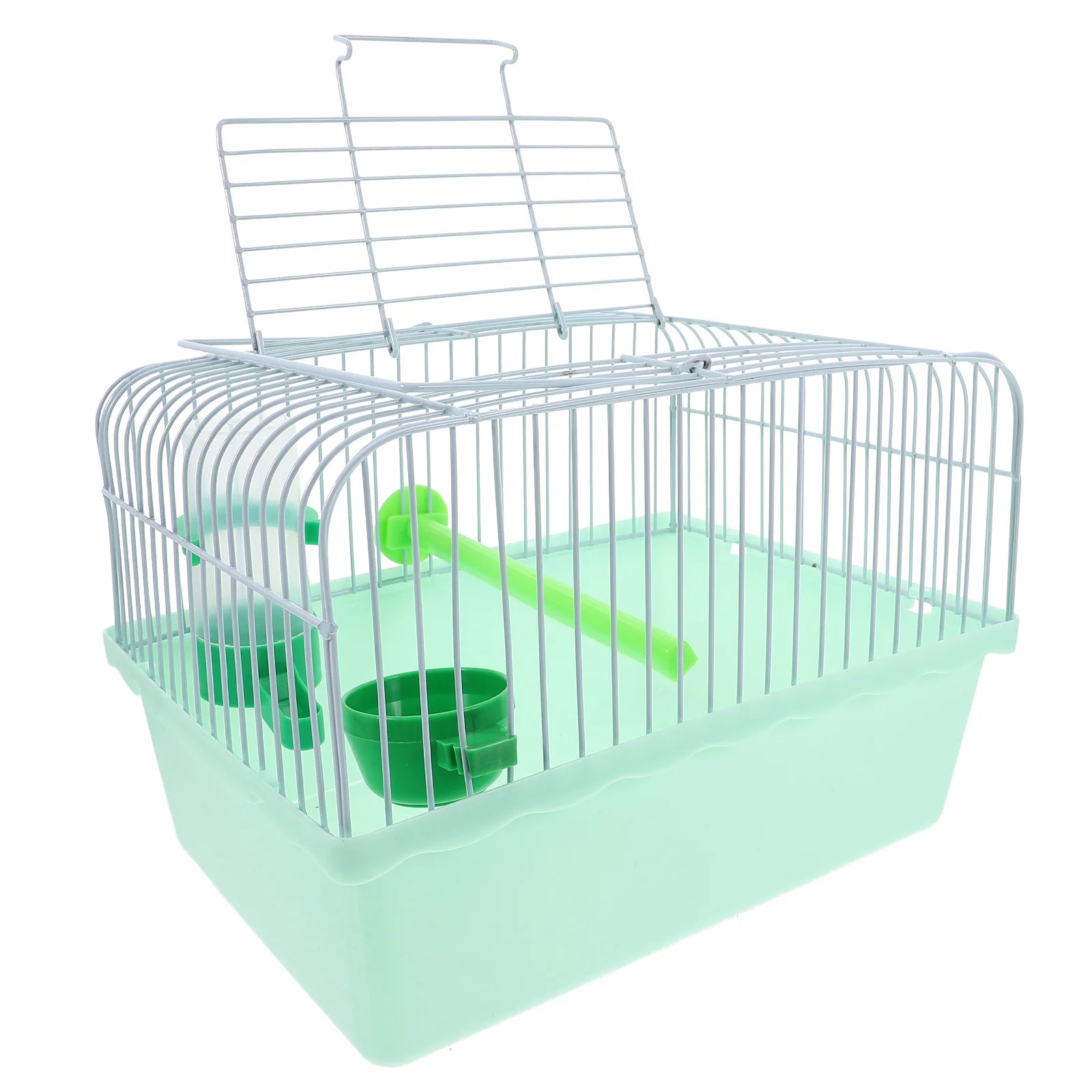 Portable Bird Travel Cage - Spacious Carrier with Waterer & Food Box for Parrots, Lovebirds & Finches