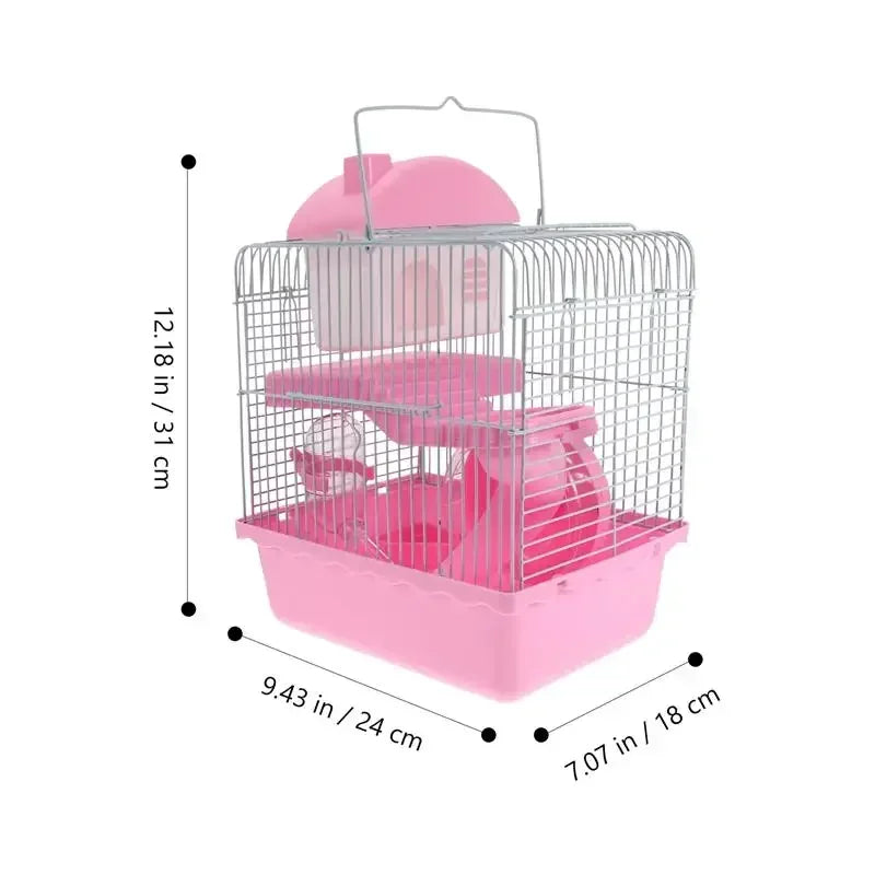 Two-Story Hamster Cage - Luxury Small Pet Villa