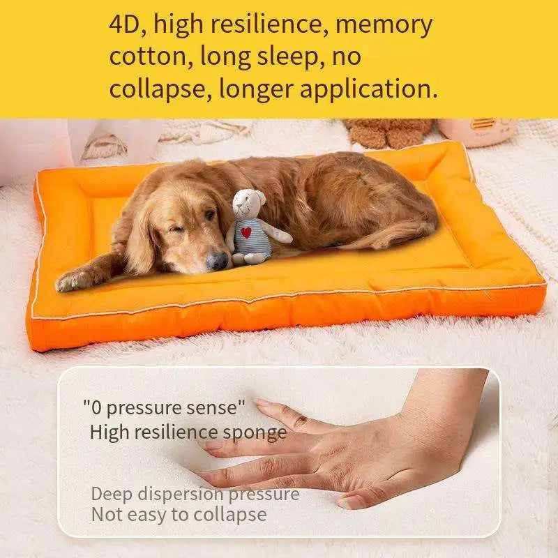 Waterproof Dog Bed Oxford Pet Cushion for All Seasons Thickened Memory Foam Filling Bite-resistant Pet Mat Pet Supplies 강아지 방석
