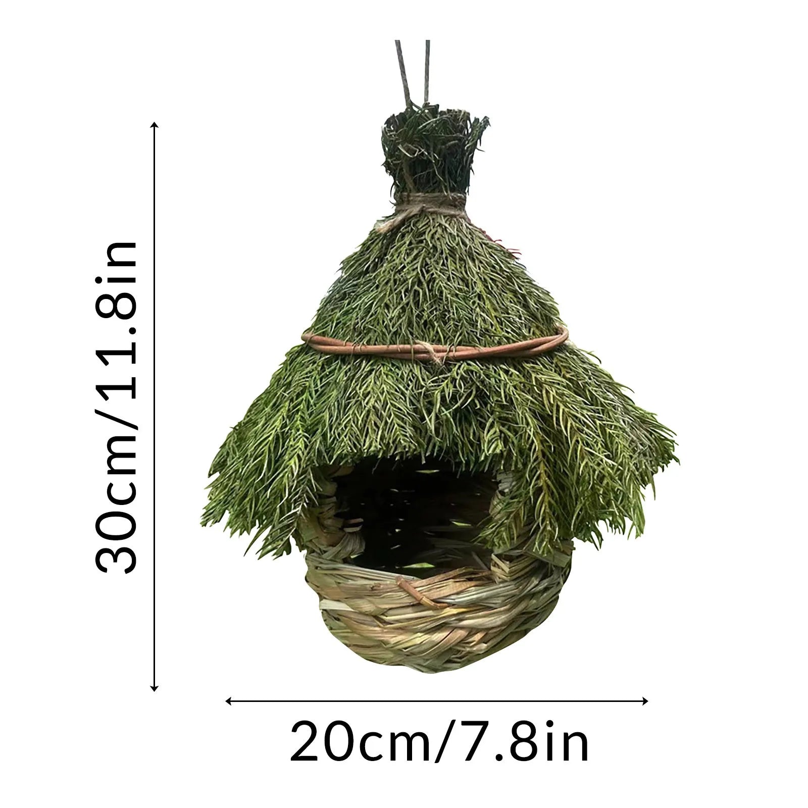Natural Grass Bird Nest - Handwoven Hanging House for Parrots