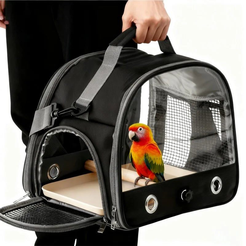 Portable Foldable Bird Cage - Travel Carrier for Parrots, Hamsters & Small Pets