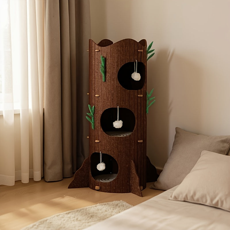 Multi-Tier Cat Tree - Plush Platforms & Scratching Posts