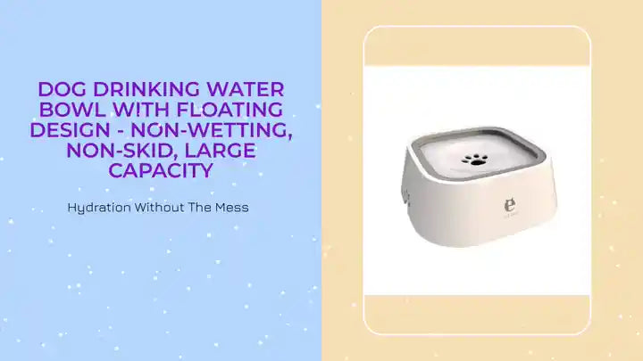 Dog Drinking Water Bowl with Floating Design - Non-Wetting, Non-Skid, Large Capacity by@Outfy